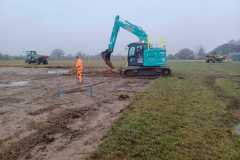 First foundation is dug
