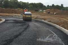 Tarmacking of radius road