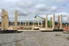 View of timber frame